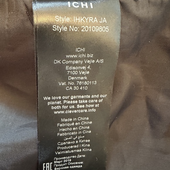 ICHI super soft faux fur jacket with big collar and pockets - Picture 9 of 10